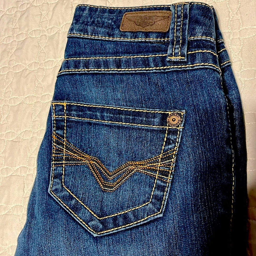 Harley Davidson skinny jeans.